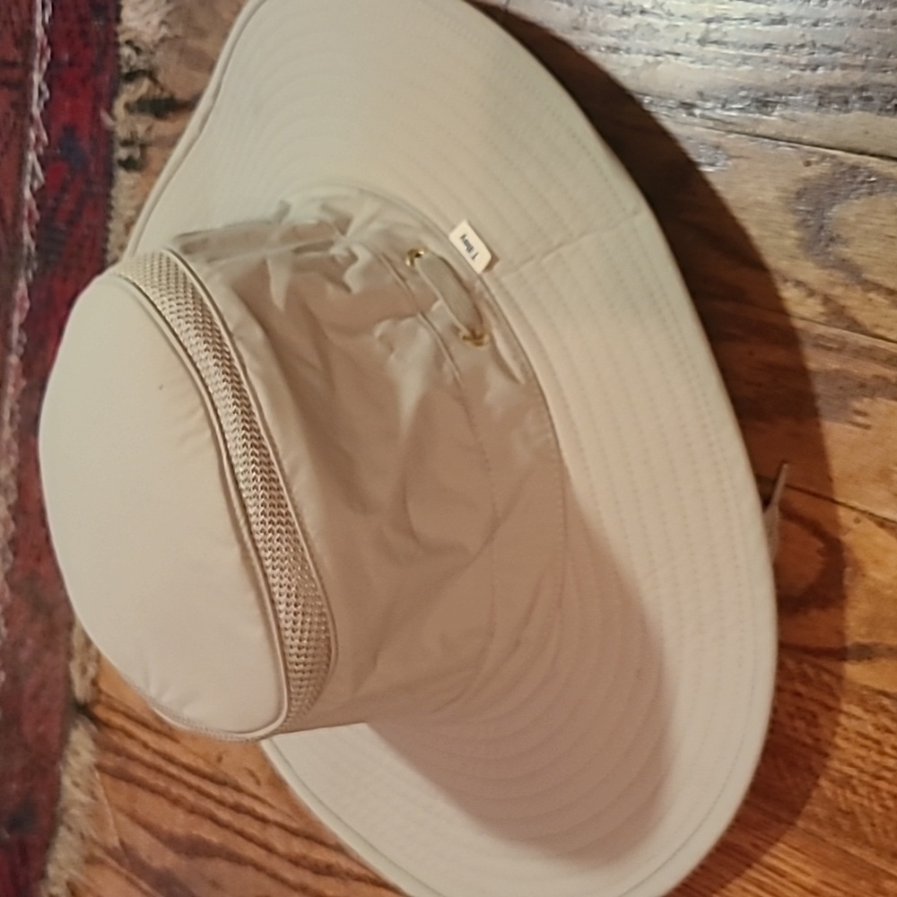 Beige Wide Brim Sun Hat